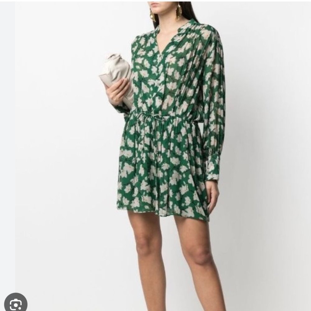 Rag & Bone Carly Floral-print Dress - Green